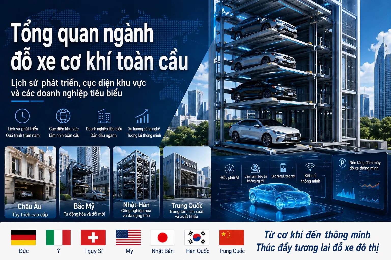 Phân tích tổng quan về ngành công nghiệp bãi đỗ xe tự động toàn cầu: Quá trình phát triển, cơ cấu khu vực và các doanh nghiệp tiêu biểu